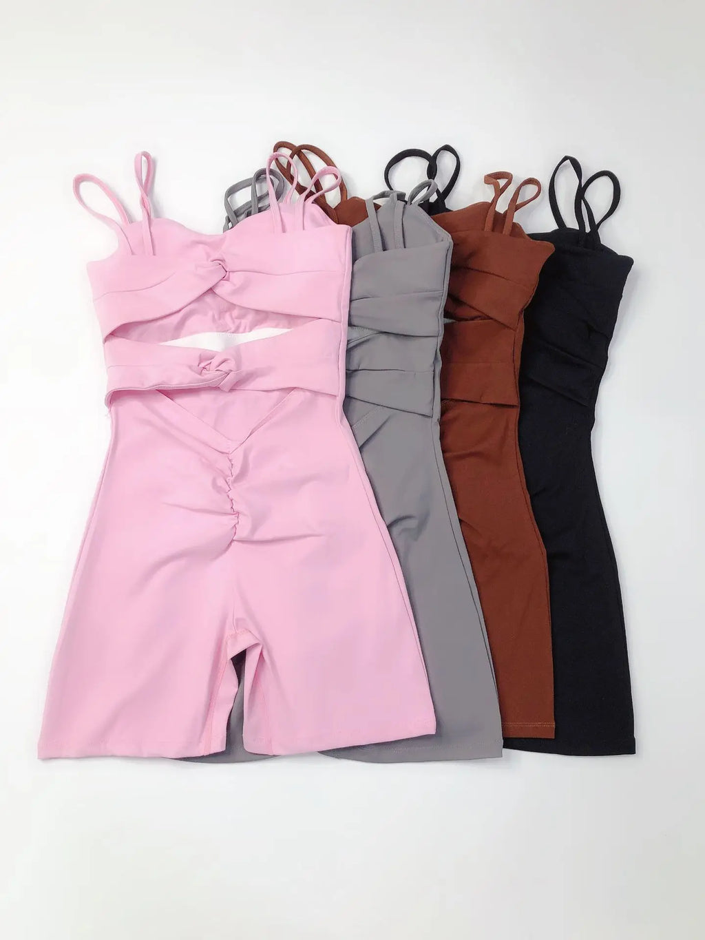 Greenora Damen Workout Strampler Sexy Rückenfrei Yoga Overall Eng Anliegend Body Fitness Activewear Ärmellose Sportbekleidung Einteiler