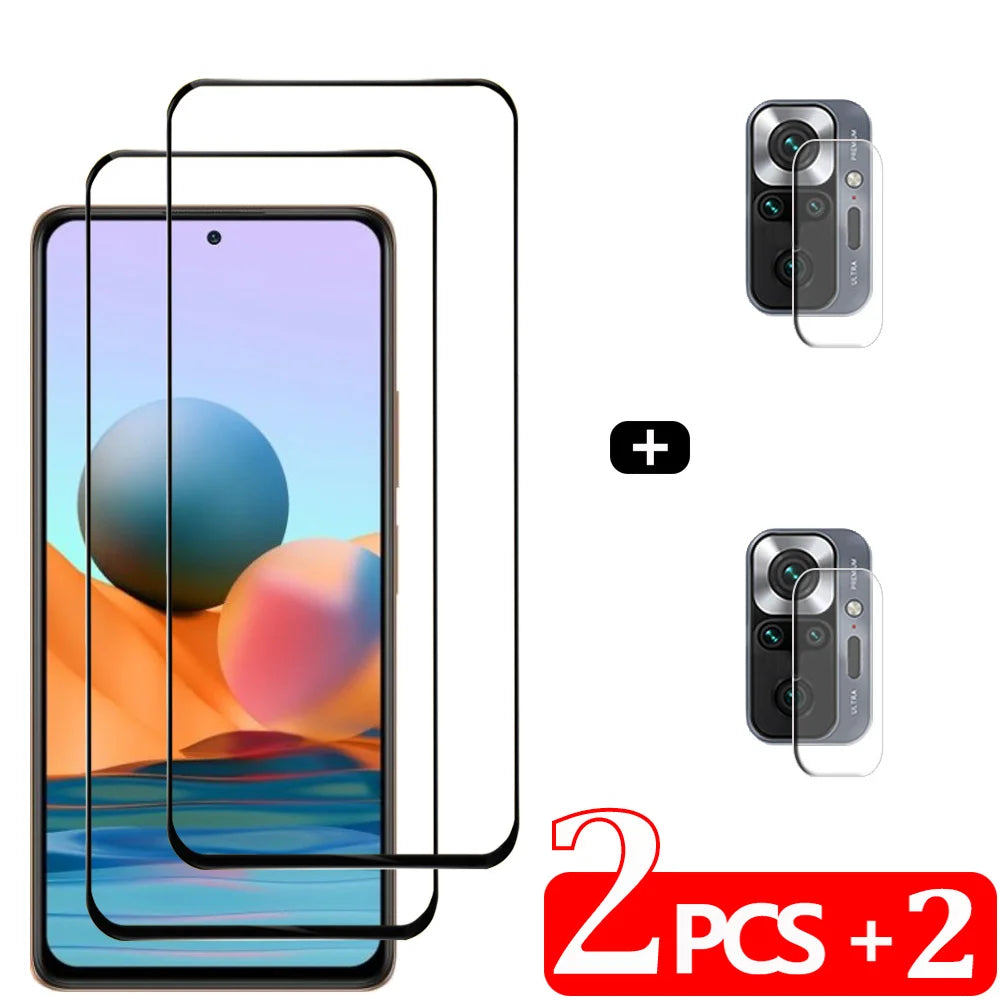Pelicula, Front Tempered Glass Für Xiaomi Redmi Note 15 14 10 11 12 13 Pro 5G Displayschutzfolien Redmi Note 12S 11S 10S Panzerglas Note10 S Displayschutz Note11 gehärtetes Glas Redmi Note12 Pro Plus Kamerafolie