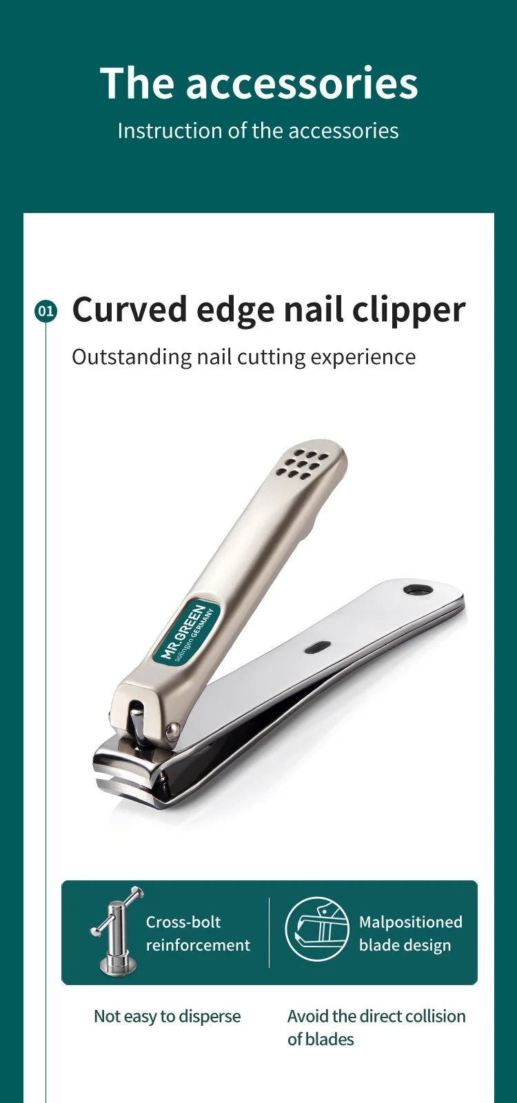 MR.GREEN Tragbares Maniküre-Set Nagelknipser Reise-Werkzeugset Edelstahl Geschenkbox für Freunde oder Familie