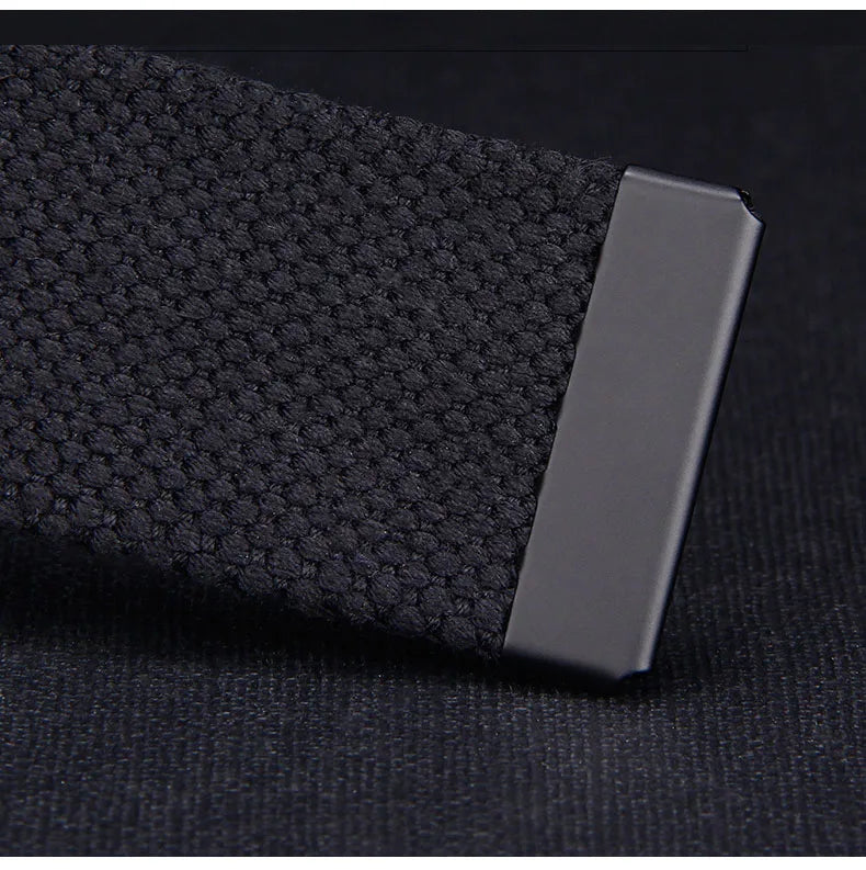 1/2pcs Canvas Nylon Belt Men Black Automatic Buckle Unisex Women Large Big Size Jeans Belts Plus LONG Extra Size 160 150 140cm