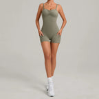 Damen Yoga Jumpsuits Sport Fitness Einteiler Schönheits-Rückengurt Tasche Hüfthebend Slim Fit Laufen Workout Training Bodysuit