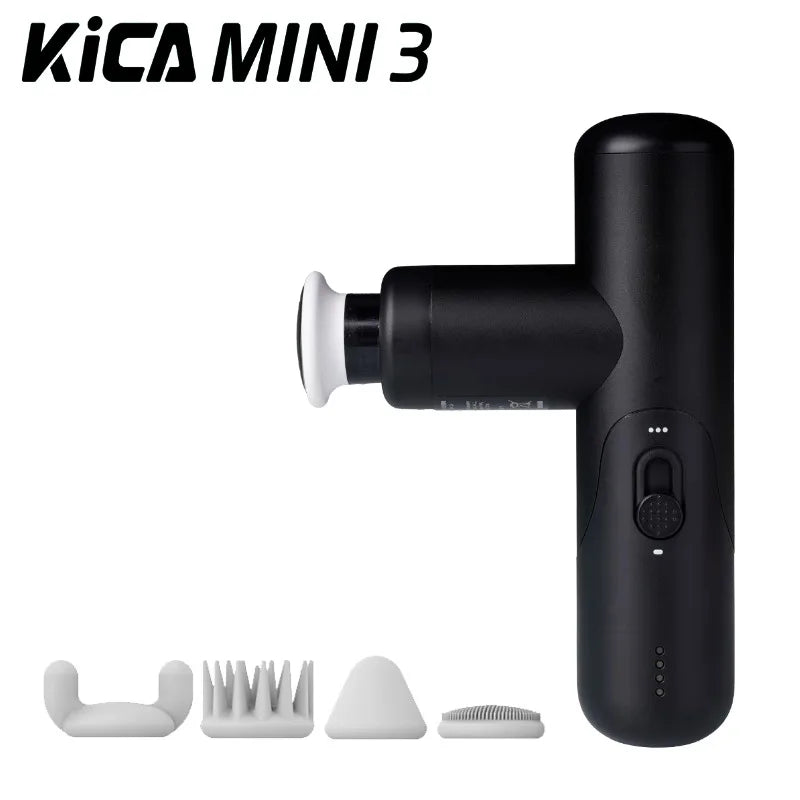 Kica Mini 3 Massagepistole, 3000 U/min stufenlose Geschwindigkeit, 7 kgf Schlagkraft, 4 Köpfe, 255 g leichter Sport-Muskelmassagegerät Hauptbild