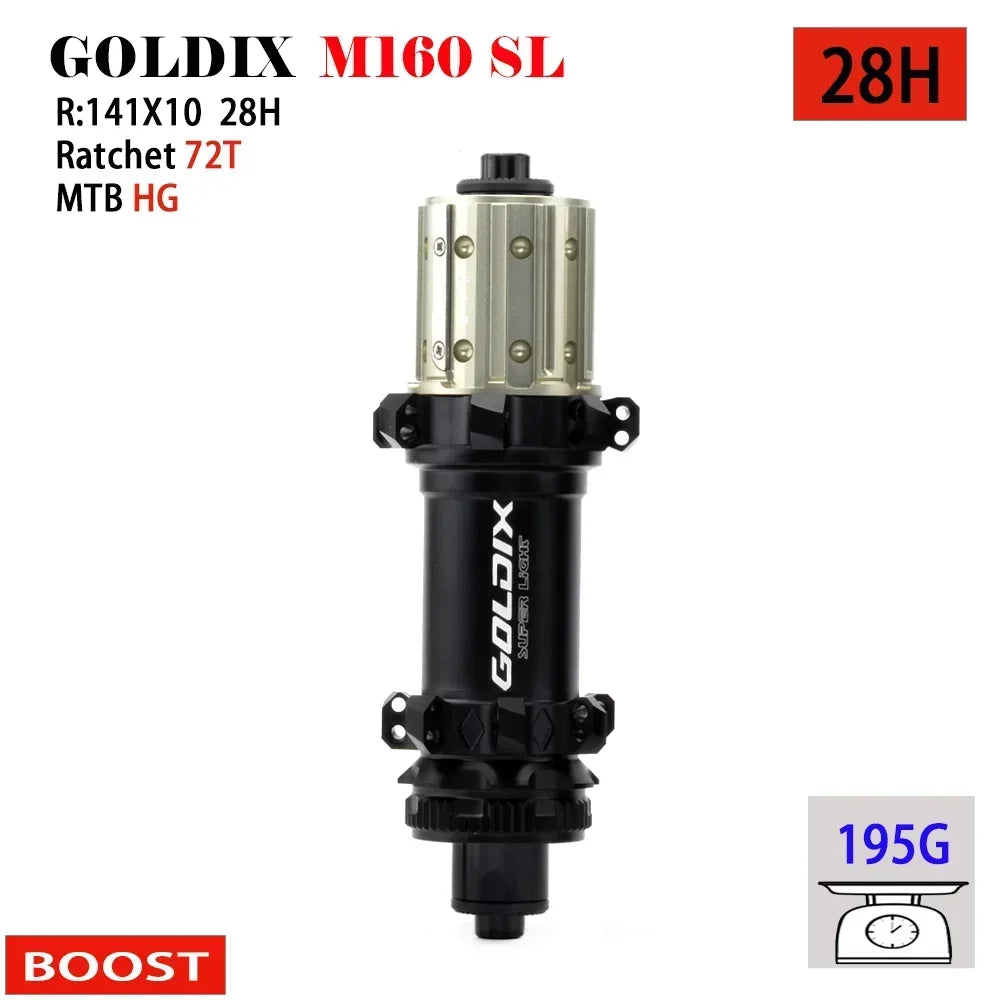 GOLDIX M160 Superleichte MTB BOOST Naben Center Lock Disc 28H Ratchet 72T Mountain XD Fahrradnabe für Shimano SRAM 11 12 Speed
