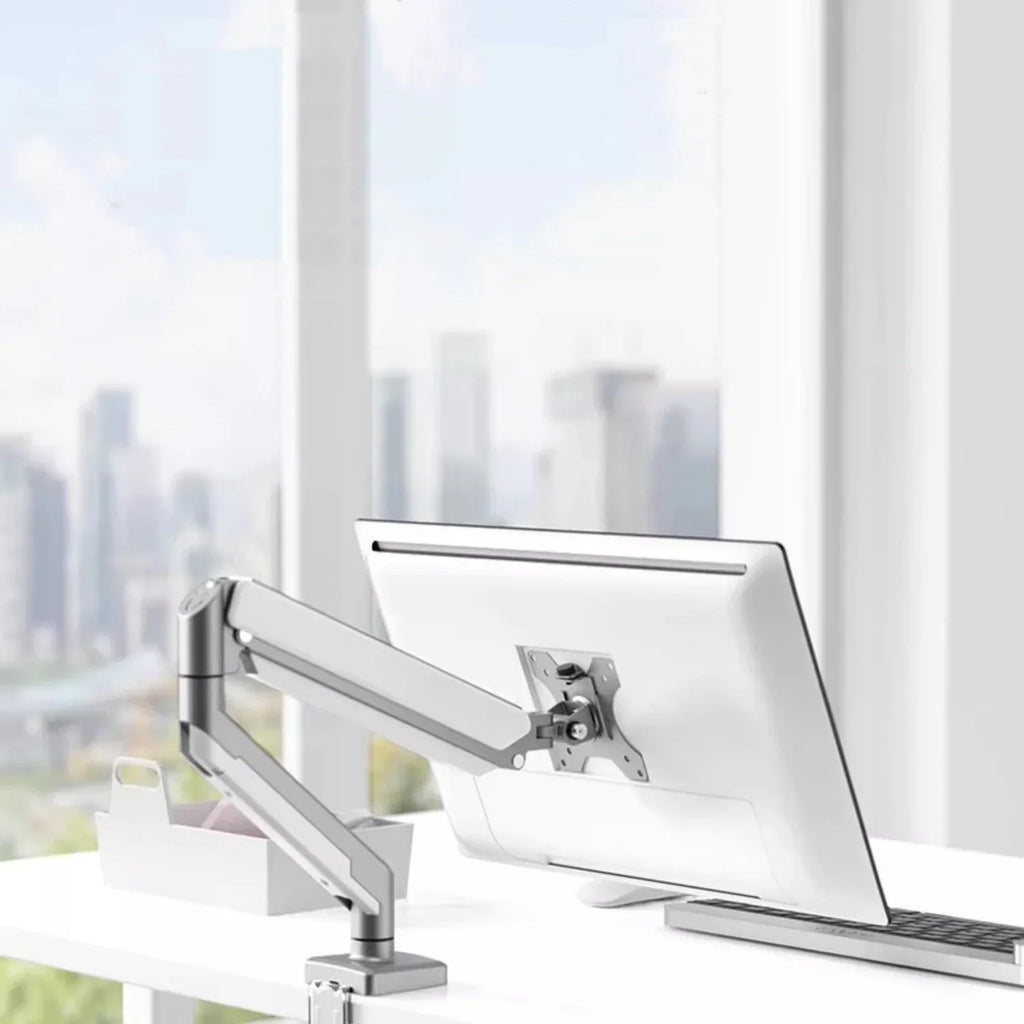 Universal Single Screen Support Arm, 13-35 Inch Compatible, Flexible Height Adjustment, Practical Accessory for Office Desktops