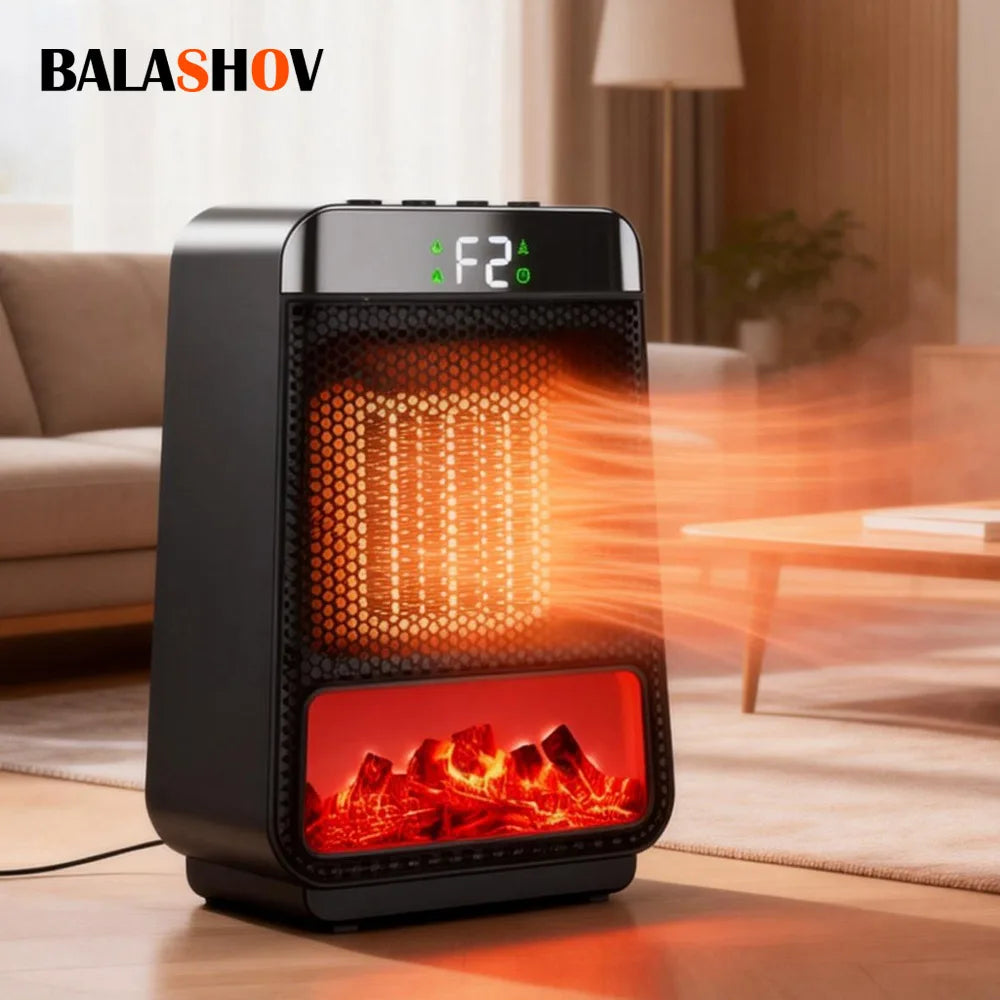 Tragbarer elektrischer Heizlüfter Tragbarer Desktop 1000W PTC Heizlüfter Warmluftgebläse für Haushalt Büro Mini Heizgerät