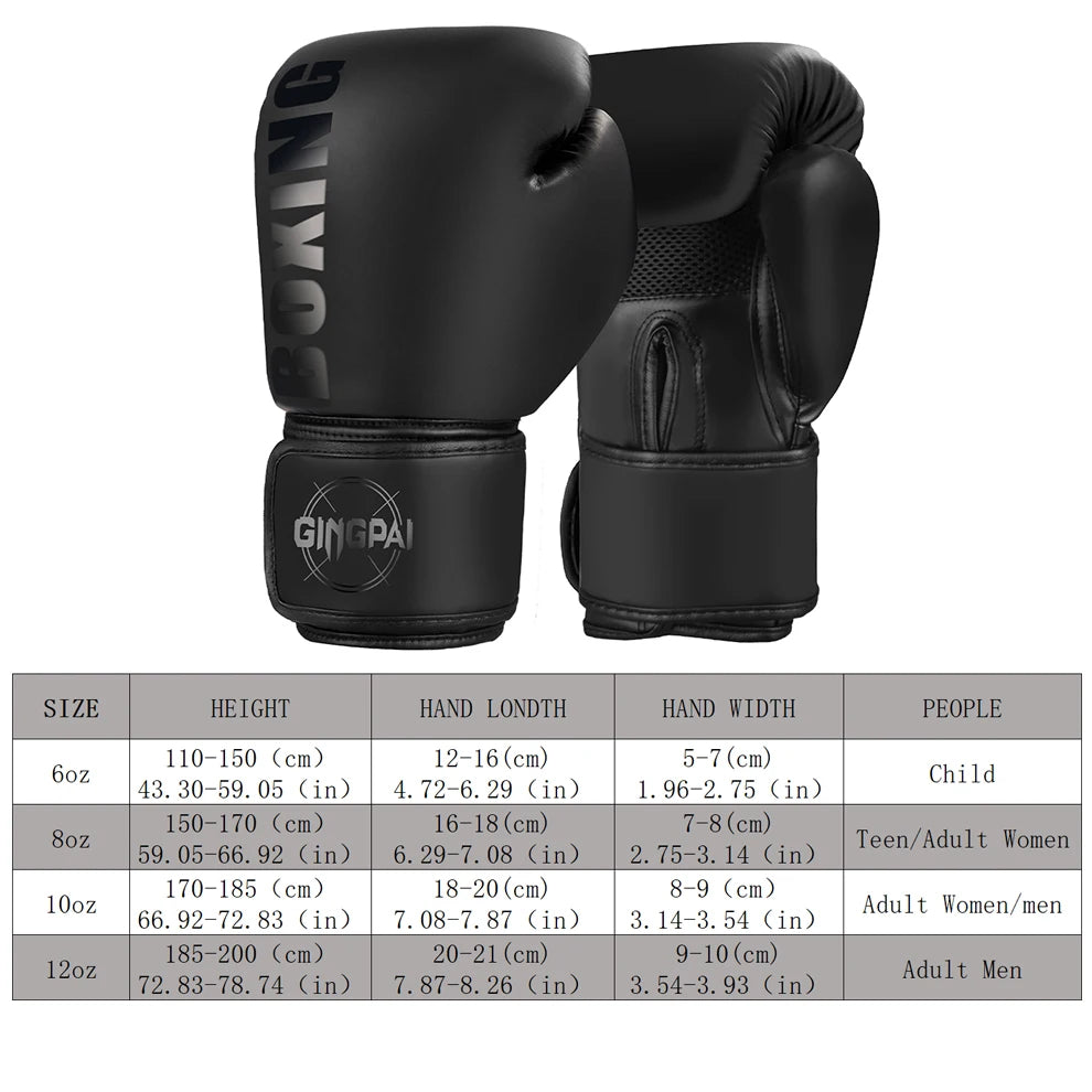 6/8/10/12oz Boxhandschuhe Professionelle Erwachsene Sanda Muay Thai Kampfhandschuhe für Männer und Frauen Trainings-Sandsack Free Fight MMA