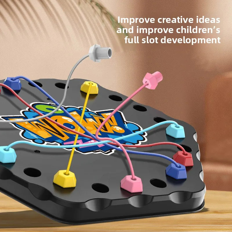 Kinder Seilknoten Puzzle Brettspiel Farbige Linie Gedrehte Verbundene Seile Logik Denkspiel Tischspiel Eltern Kind Interaktives Spielzeug