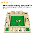 Holzwürfel-Brettspiel Shut The Box für 4 Spieler Klappen & Würfel Spiel Eltern-Kind Interaktion Familienunterhaltung