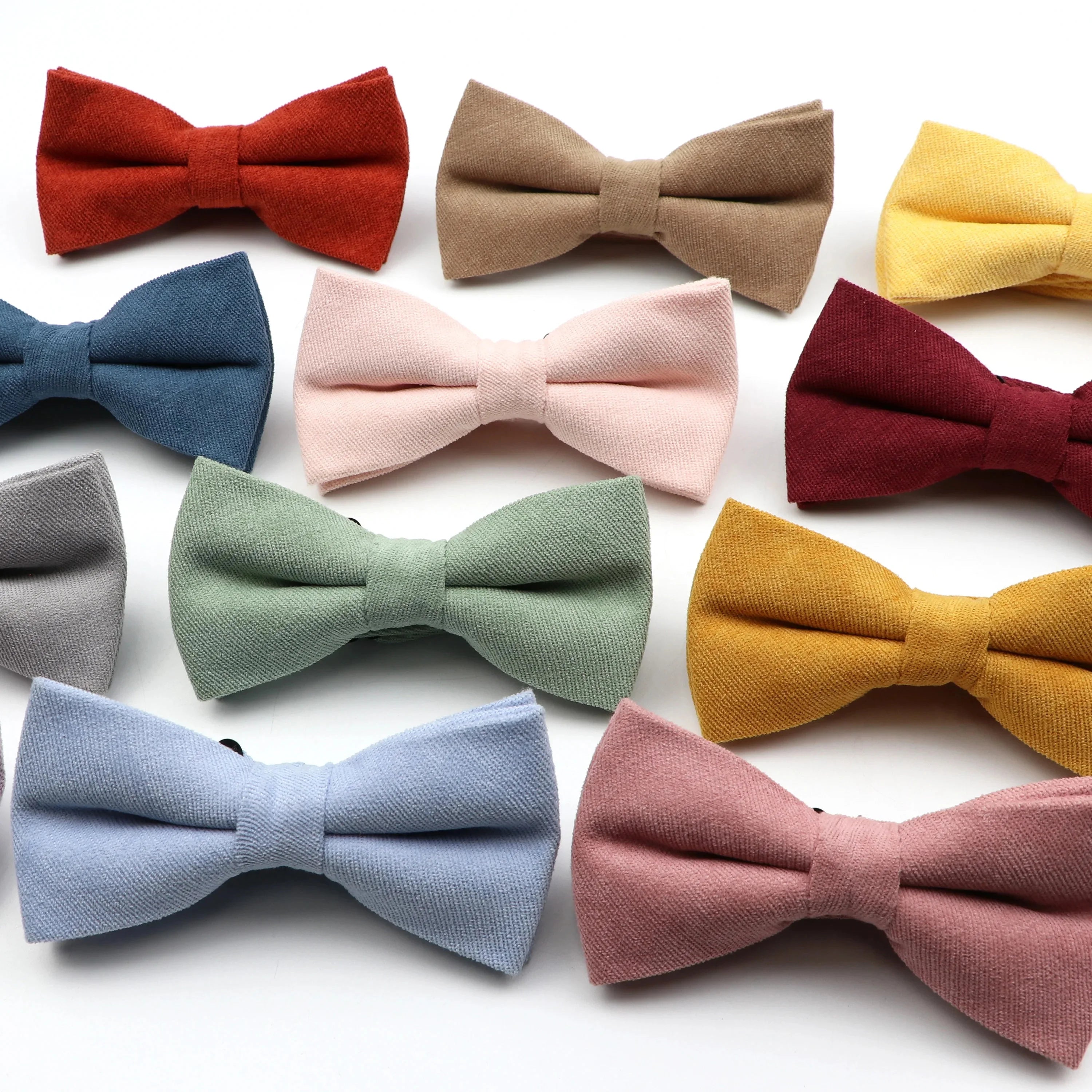 NEW Macarons Suede Bow Tie Adult Child Solid Color Men Bow Tie Super Soft Suede Classic Shirts Bowtie Bowknot Main image