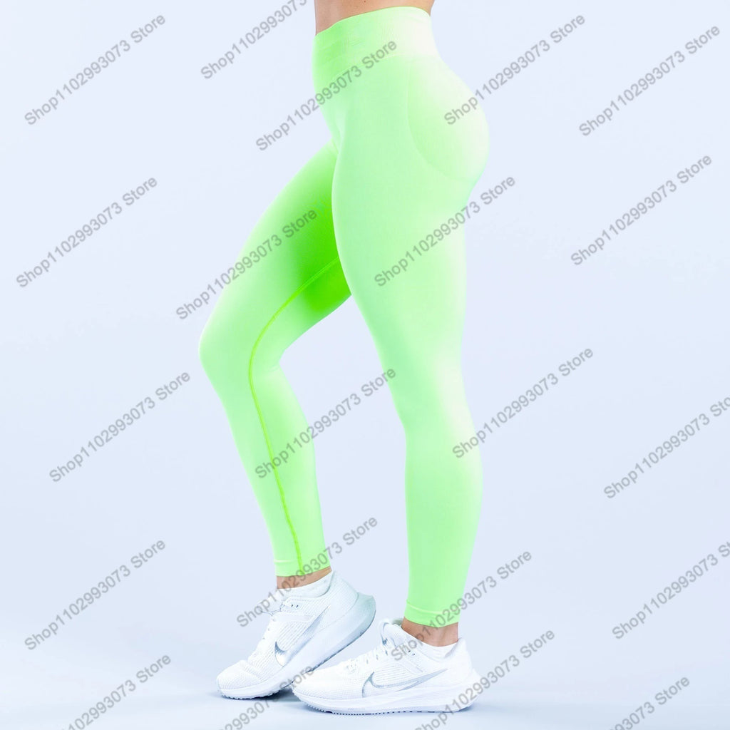 Damen High Waist Nahtlose Yoga Leggings Bauchkontrolle Po-Lifting Workout Hose Weiche Athletic Leggings für Fitnessstudio Fitness Laufen