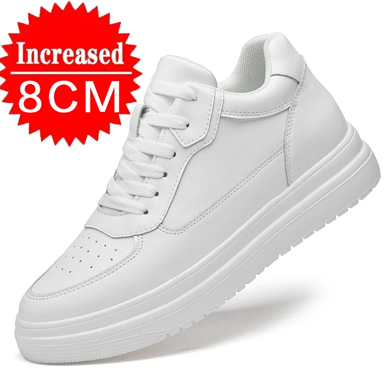 High Quality Men Sneakers Elevator Shoes for Men Fashion Casual Shoes Comfortable Leather Sports Shoes height increase 6/8/10cm Hauptbild