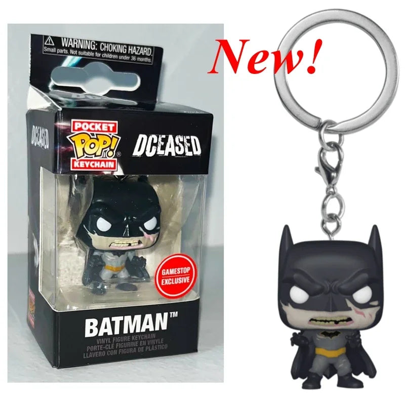 Neue FUNKO Schlüsselanhänger Disney Dämonin Prinzessin Bella Arielle Alice Anna Elsa Bell Jack Sally Stitch Actionfigur Spielzeug Ornamente
