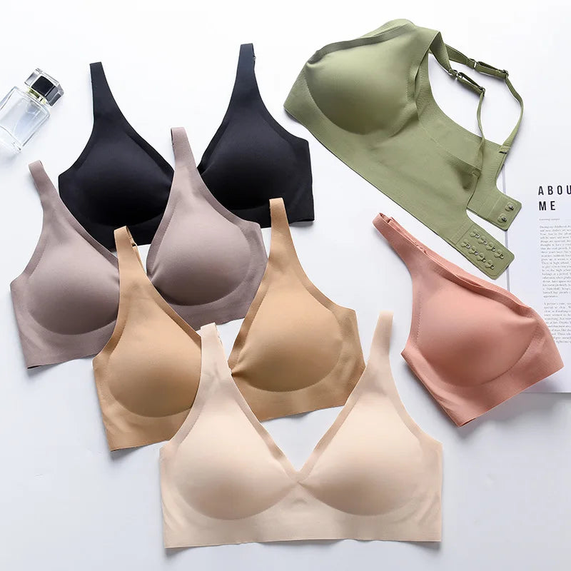 Sexy Nahtloser BH Ohne Bügel Verstellbare Drahtlose BHs Damen Unterwäsche Weiblicher Push-Up Gepolsterter Bralette Dessous Intimates