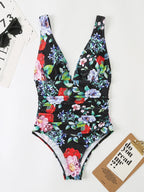 Sexy Bademode Damen Tiefer V-Ausschnitt Einteiliger Badeanzug 2026 Neuer Damen Badeanzug Damen Bodysuit Schwimmen für Strandbekleidung Monokini