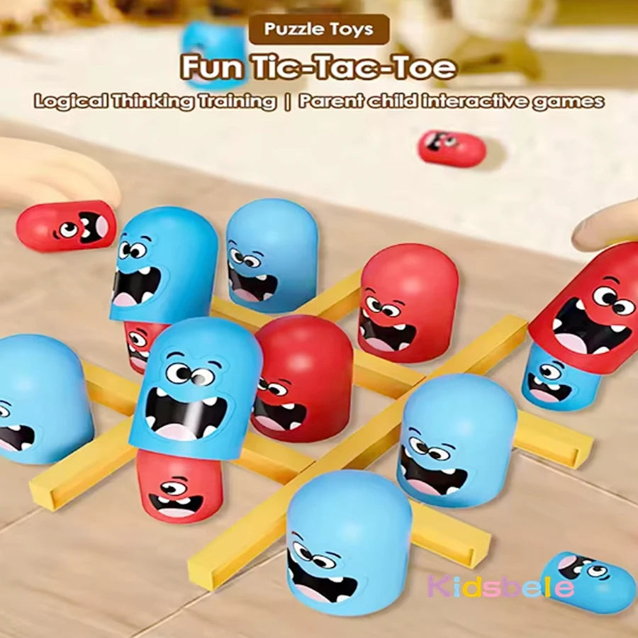 Brettspiel Spielzeug Tic Tac Toe Groß isst Klein Logisches Denken Trainingsspiel Eltern-Kind Interaktives Familienspiel Kinder Weihnachtsgeschenk