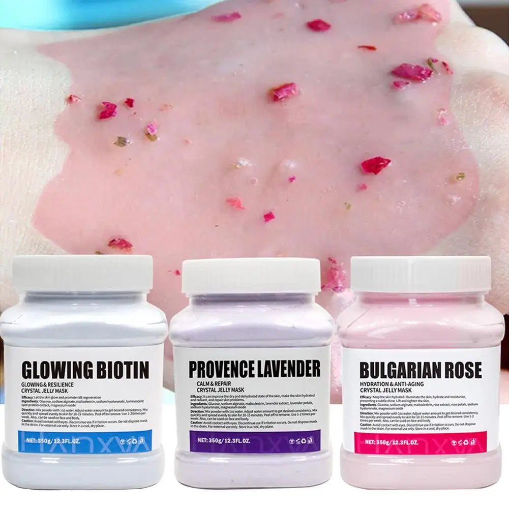 Gelee-Maske für professionelle Gesichtsbehandlungen, glatte Rosen-Gesichtsmaske für die Hautpflege, feuchtigkeitsspendende, nährende Hydro-Gelee-Maskenpuder, Gel-Abziehmaske