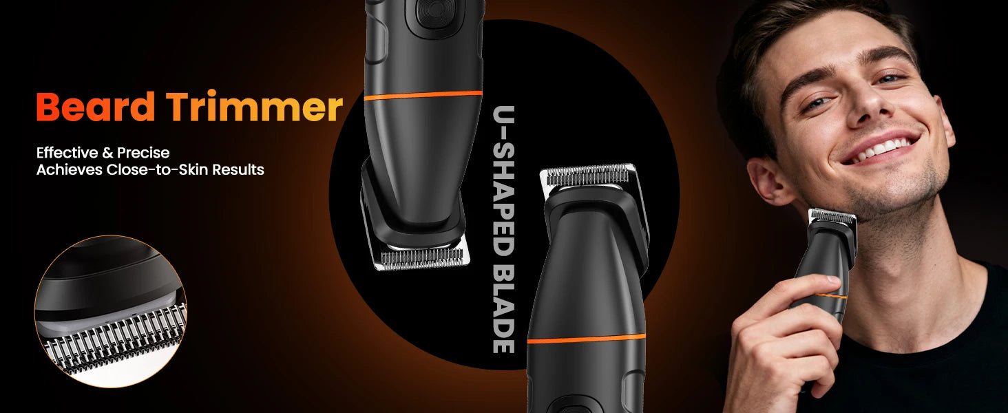 MAXGROOM Manscape Körperhaartrimmer 4 in 1 IPX6 Wasserdicht Intimbereich & Leistengegend Rasierer Elektrisches Pflegeset für Männer Nasen- & Barttrimmer