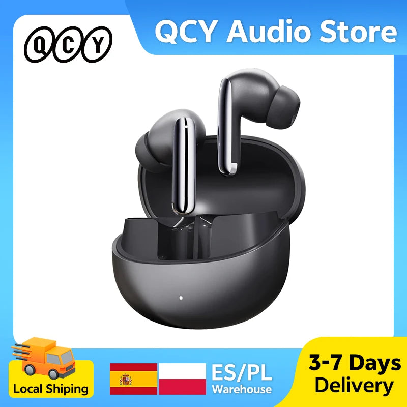 QCY MeloBuds Pro Adaptive Hybrid Active Noise Cancelling Wireless Earbuds 46dB Bluetooth 5.3 LDAC Hi-Res Audio 34H Earphones Hauptbild