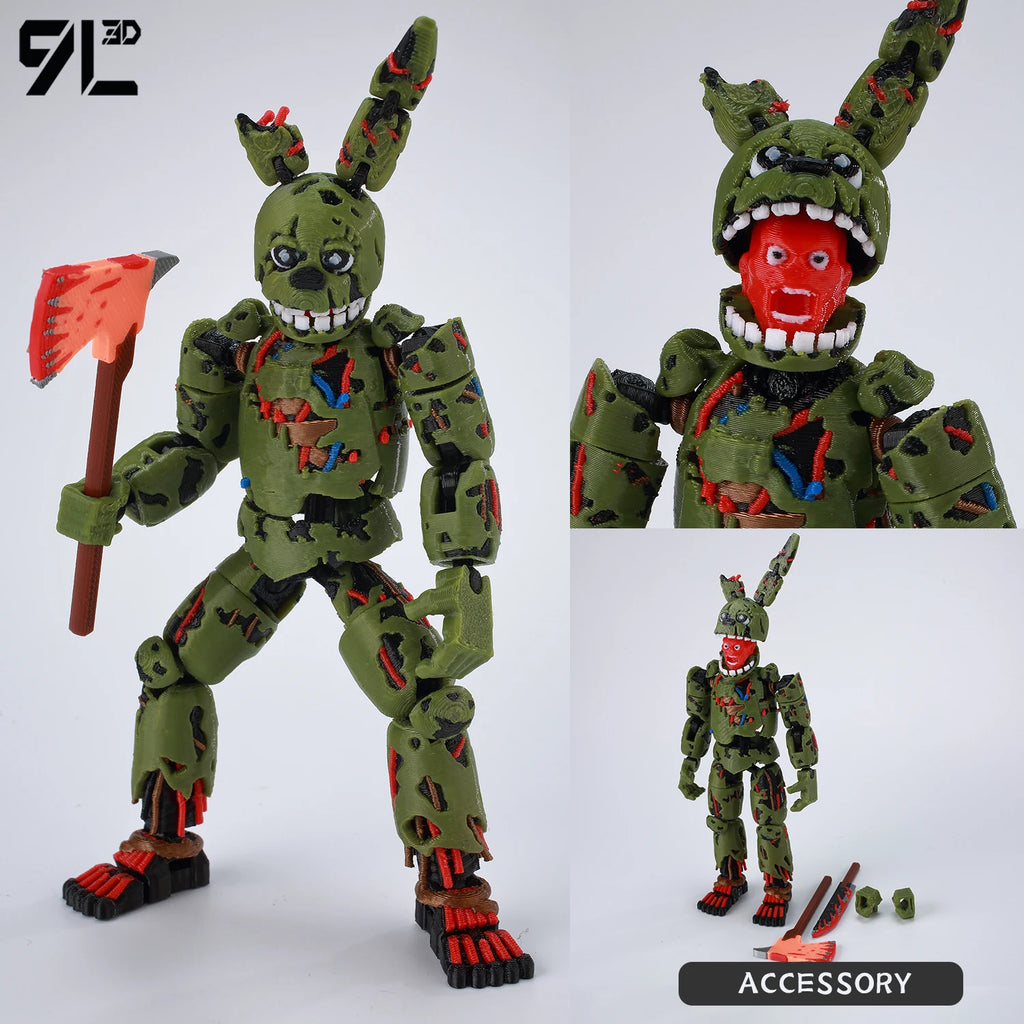 9L3D Gedruckte FNAF Freddy Fazbear's Pizza Springtrap Spielzeug Actionfiguren Anime Modell Lucky13 Dummy13 Titan13 Ornamente Geschenke