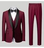 Herren Casual Business Anzug Smoking High End Marken Boutique Mode Sakko Weste Hose Bräutigam Hochzeitsanzug Party Anzug