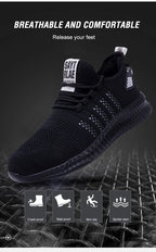 Arbeitssicherheitsschuhe Sommer Atmungsaktiv Herren Air Cushion Arbeitsschutzschuhe Anti-Durchstich Arbeitsschuhe Herren Stahlkappenschuhe