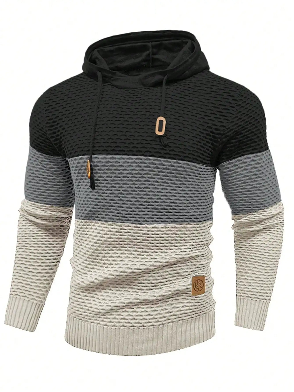 Herren Pullover Frühling Neu Sportlich Warm Figurbetont Gestrickt Pullover Hoodie Kordelzug Hoodies Freizeit Sweatshirt US Größe