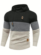 Herren Pullover Frühling Neu Sportlich Warm Figurbetont Gestrickt Pullover Hoodie Kordelzug Hoodies Freizeit Sweatshirt US Größe
