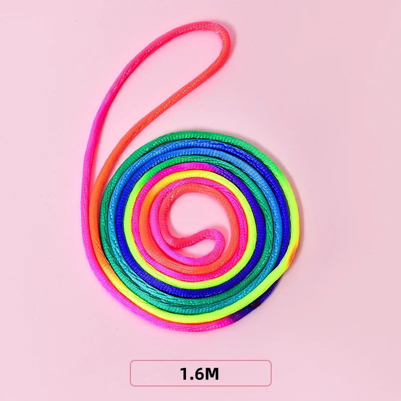 Regenbogen Cats Cradle Schnur 1.6M/63 Zoll Lange Regenbogen Bunte Fingerschnur Chinesische Fingerspiele Spielzeug für Kinder