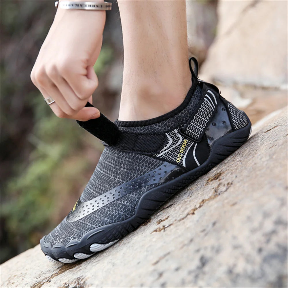 Herren Damen Wasserschuhe Schnell Trocknend Rutschfest Fünf-Finger-Schuhe Outdoor-Watschuhe Schwimmschuhe Barfuß Aquaschuhe Leichte Sneakers