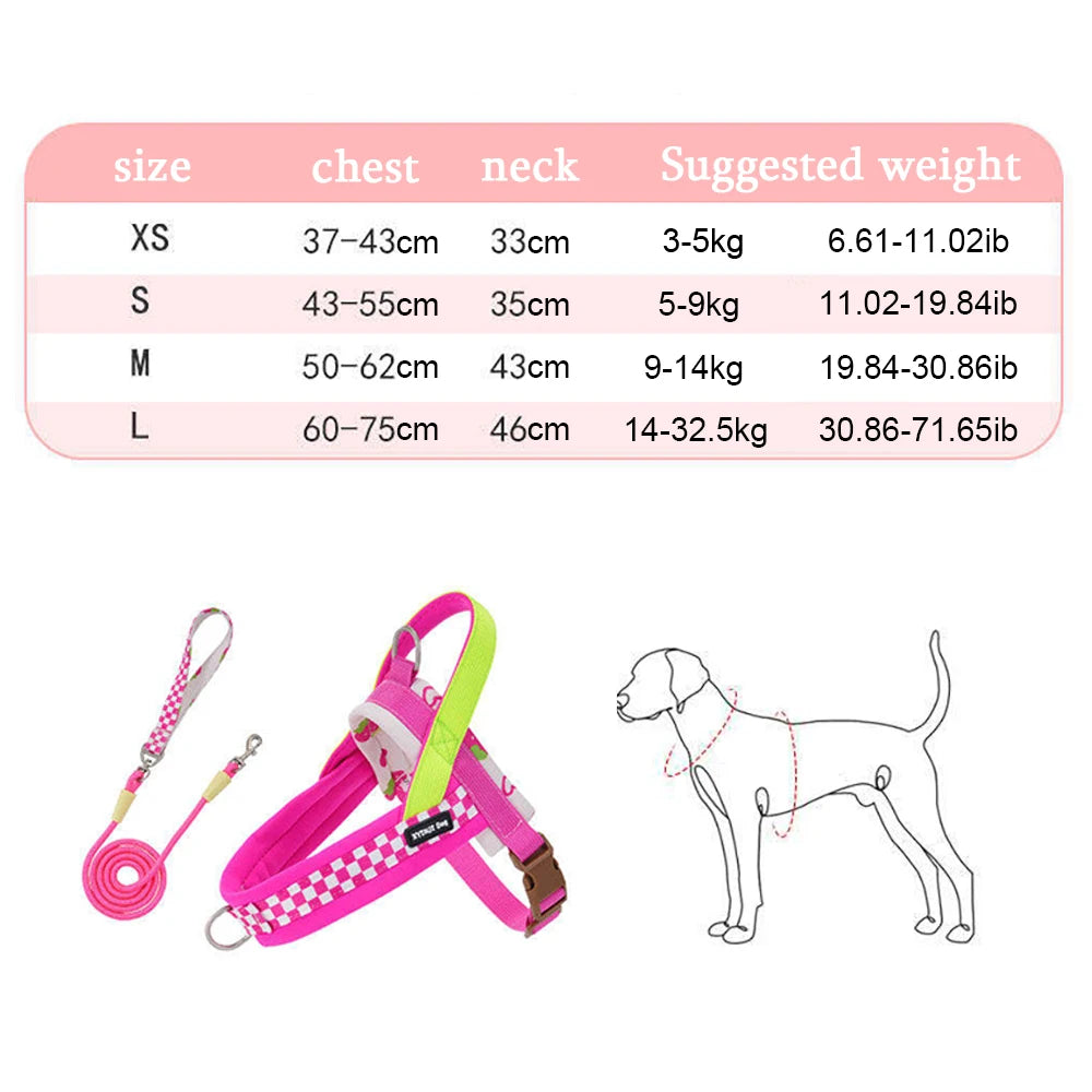 Small Dog Harness, Saddle Style No Pull Adjustable for  Puppy  Pet Chest for dog Breathable  Walking dog supplies s