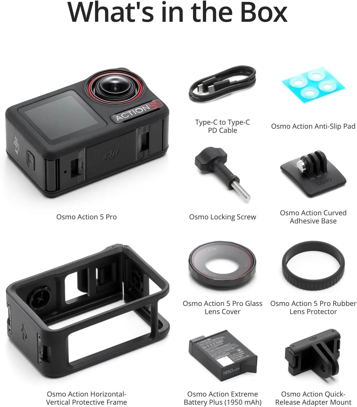 DJI Osmo Action 5 Pro Kamera 1/1.3″ Sensor 4 Std. verlängerte Akkulaufzeit, 4K/120fps Videokamera
