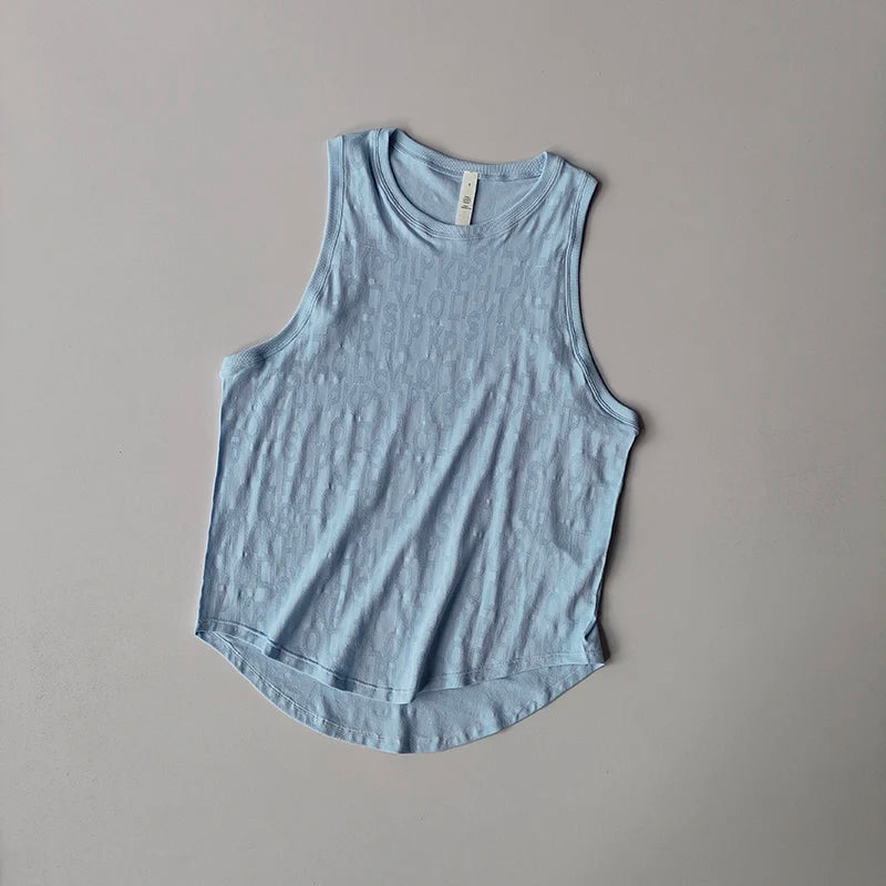 Neue ärmellose Pilates-Sportbluse für Damen, sommerliche, dünne Weste, Fitness, schnelltrocknende, ärmellose Yoga-Shirts, Oberteil, lockerer Anzug