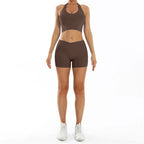 Scrunch-Sportanzug Damen Yoga-Set Gymnastik-Kleidung Sexy Sport-BHs und Schlaghosen-Sets Fitness-Outfits Damen Trainingskleidung