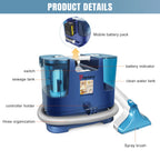 BRIEFNESS Cordless Upholstery Cleaner,2 Batteries, Stain Remover for Sofa,Mattress & Car Seat,Deep Pet Stain Removal for Fabric