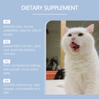 Yegbong 50ml Katzenvitamin-Nahrungsergänzungsmittel Tägliche Pflege zur Unterstützung der Ernährung, Förderung des Wachstums und Unterstützung der Genesung von Katzen, Vitaminpflegetropfen