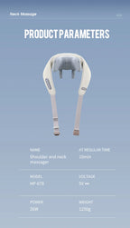 Foreverlily 26W Bürstenloser Motor Nacken- und Schultermassagegerät Kabelloses Nacken- und Rückenmassage-Schal Nackenmassager