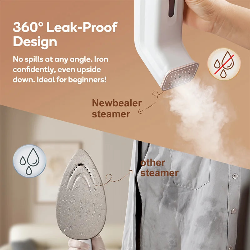 Dampfbügler 650 W, Handdampfglätter, 25 Sek. schnelles Aufheizen, Reise-Dampfbügelmaschine für Zuhause