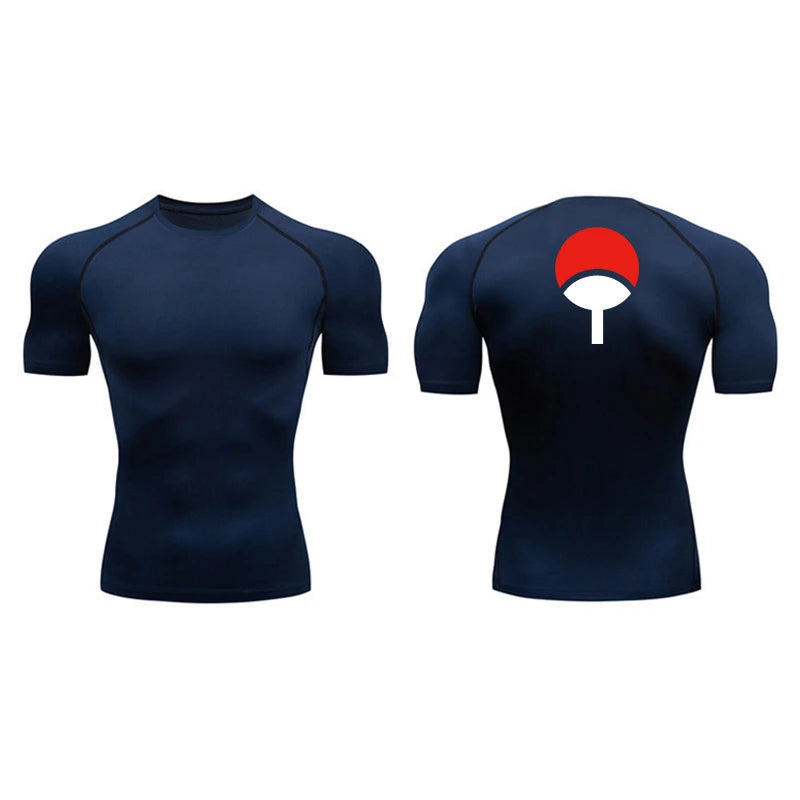 Grafische Kompressionsshirts für Herren, athletisch, schnell trocknend, Rash Guard, dehnbar, Baselayer, Unterhemden, Fitnessstudio, Workout, Lauf-T-Shirt-Oberteile