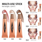 Make-up-Set Anfänger-Kit Grundierung Feuchtigkeitsspendender Concealer Feuchtigkeits-Lipgloss Highlighter-Stift & Rouge Gesichts-Make-up-Sets Geschenk
