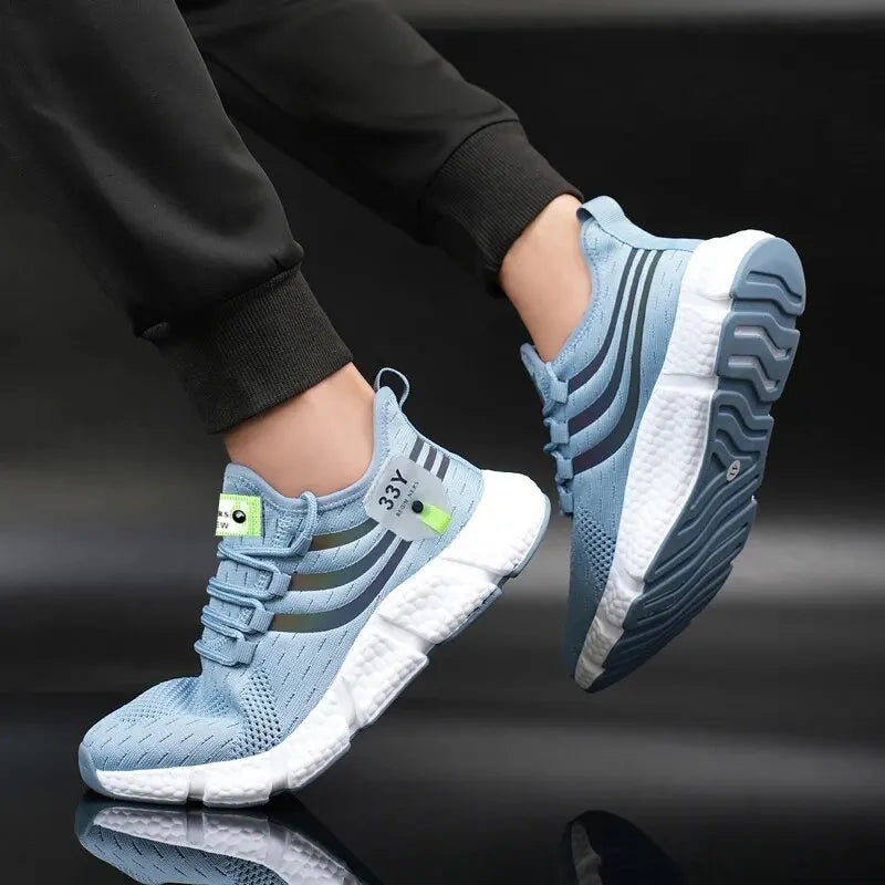 Herren Casual Sportschuhe Atmungsaktive Leichte Sneaker Outdoor Mesh Schwarze Laufschuhe Athletische Jogging-Turnschuhe Wanderschuhe Zweitbild