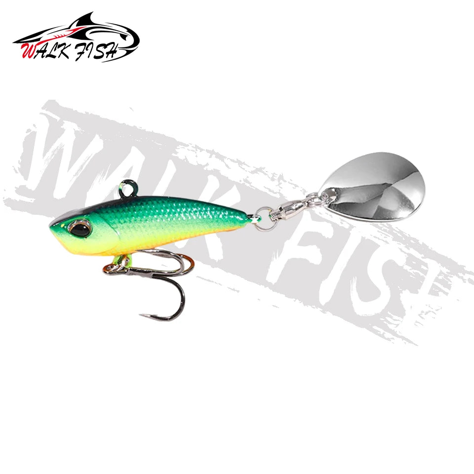 WALK FISH 7g 11g 15g 21g Spinnerbait Metall VIB Angelköder rotierender Schwanz Vibration Pailletten Japan Wobbler Trollingköder Pesca