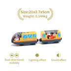 Holz Eisenbahn Lokomotive Magnetische Elektrische Auto Zug Spielzeug Passend für Biro Holz Diecast Slot Schienenbahn Weihnachten Geschenk