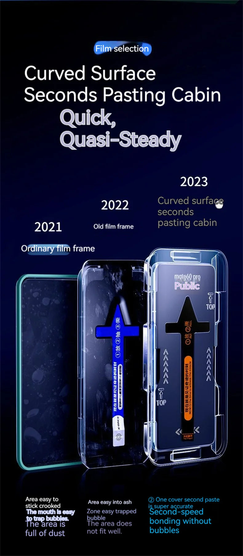 S23Ultra Dust-Free Cabin Tempered Glass For Samsung Galaxy S21Ultra Screen Protector S22Ultra Second Pasting Box Film