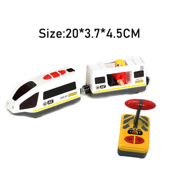 RC Electric Train Set Locomotive Magnetic Train Diecast Slot Toy Fit for Brand Wooden Railway Tracks Toys for Children Gifts
