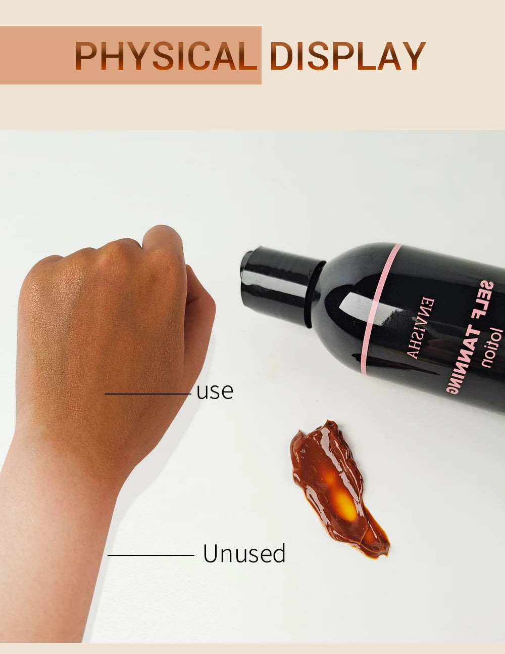 ENVISHA Make-up Foundation Körperpflege Selbstbräunungslotion Schnelle Gesichtsbräunungscreme Feuchtigkeitsspendender Bronzer Nährende Gesichtscreme
