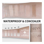 Foundation Stick Farbwechsel-Foundation mit abnehmbarem Pinsel Blanc Cover Cream Stick Farbwechselnde Basis Make-up mit hoher Deckkraft