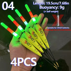 4PCS Angeln Nachtpose Elektronische Leuchtende Fette Sichtbarkeit Europäische Karpfenangelset Leuchtpose (Ohne Batterie)