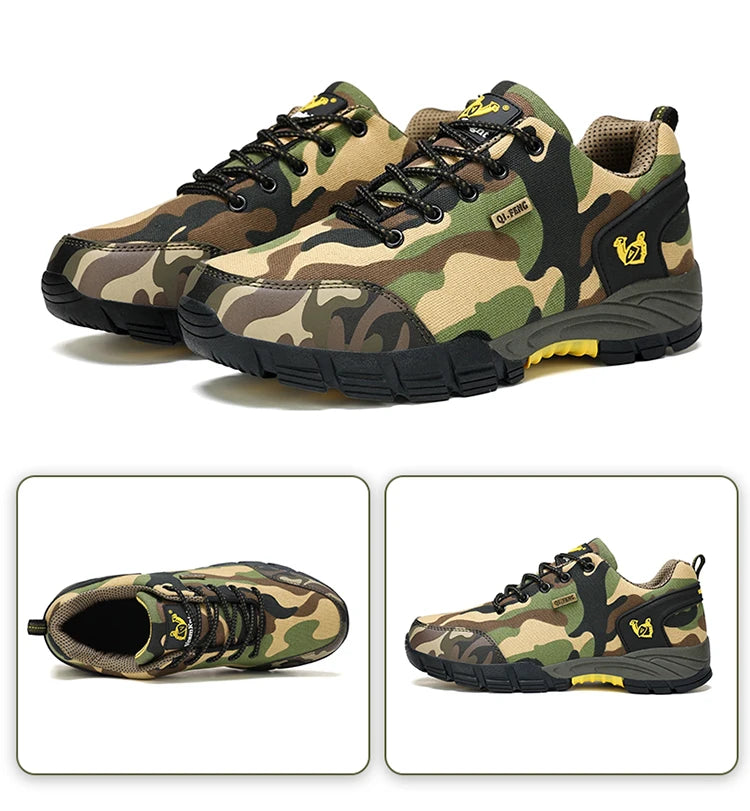 Men Casual Shoes Summer Outdoor Sneakers Women Footwear Trainer Camouflage Shoe Anti Slip Wear-Resistant Hiking Footwear
