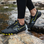 Oiaano Barfußschuhe Herren Schwarz Damen Wassernetz Minimalistische Sneaker Sport Aqua Strand Weiche Sohle Leicht Atmungsaktiv Outdoor Wandern