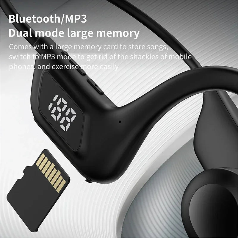 OnePlus Kabellose Knochenschall-Kopfhörer Bluetooth Kopfhörer Sport Schwimmen Bluetooth-kompatibel Kopfhörer Freisprechfunktion mit Mikrofon